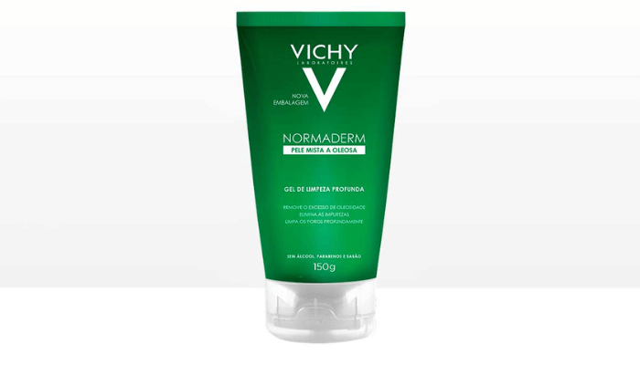 Normaderm Gel de Limpeza Profunda VICHY, é uma das dicas de maquiagem para pele oleosa