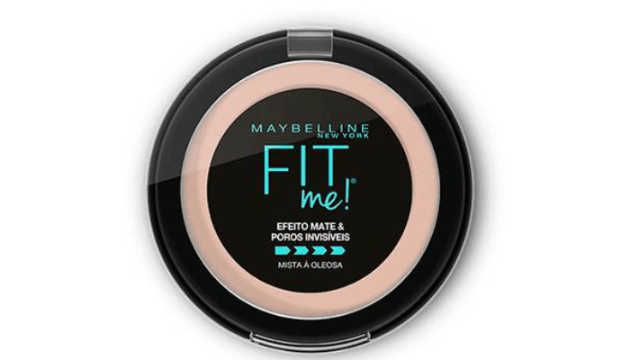 Pó compacto Fit Me! Maybelline, maquiagem para pele oleosa
